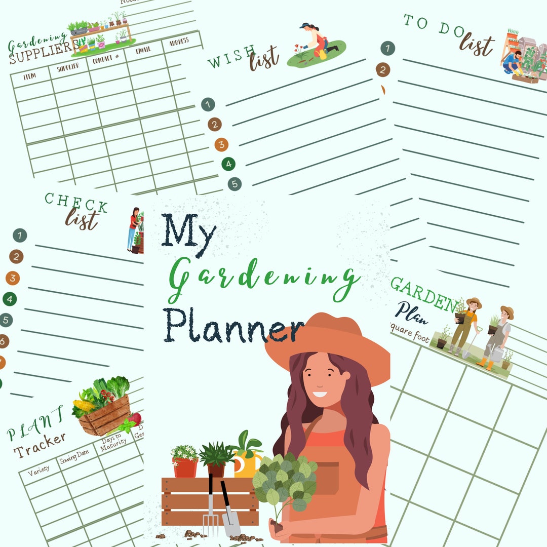Printable Gardening Planner: Garden Layout, Plant Tracker (digital Download) - Etsy