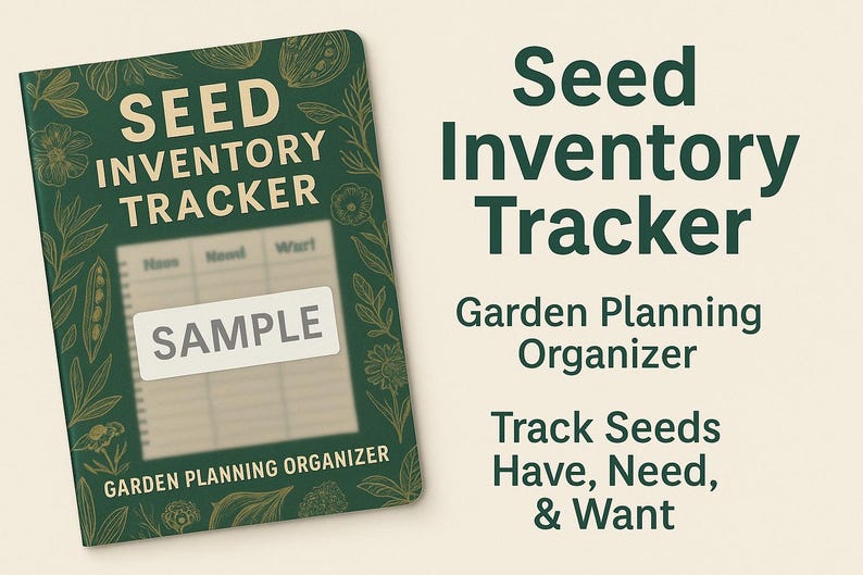 Seed Inventory Tracker | Printable Garden Organizer Sheet for Have ...