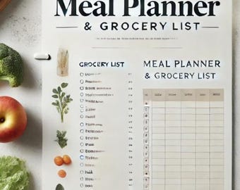 Printable Weekly Meal Planner & Grocery List (PDF Download)