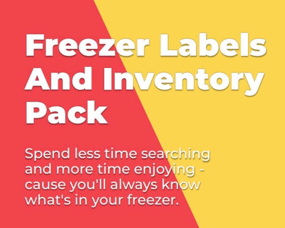 Printable Freezer Labels & Inventory Pack, Freezer Inventory, Freezer
