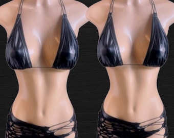 Rave and festival outfit skirt latex exoticdancewear