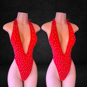 Abbigliamento esotico per danza di carnevale, polewear, body con strass, abbigliamento esotico per danza