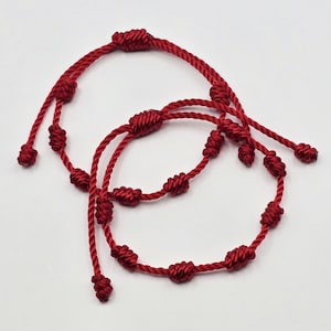 7 knot bracelet, amulet bracelet, protection bracelet, set of 2 bracelets