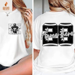 Camiseta de fútbol personalizada con tu nombre - Sudadera para mamás de fútbol - Camiseta de fútbol - Camiseta para el día del partido - Camiseta de la temporada de fútbol - Camiseta para mamás de fútbol