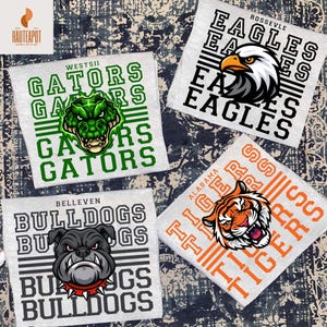 Custom Preppy Mascot School Spirit Shirts,Team Spirit, School Spirit Shirt,  School Mascot Tees, Game Day Shirt, Sports Team Mascot Shirt