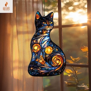 Cute Cat Acrylic Window Hanging, Garden Suncatcher Decor Panel Home Wall Art, Home Decor, Gift for Cat Lovers, Valentine Gifts