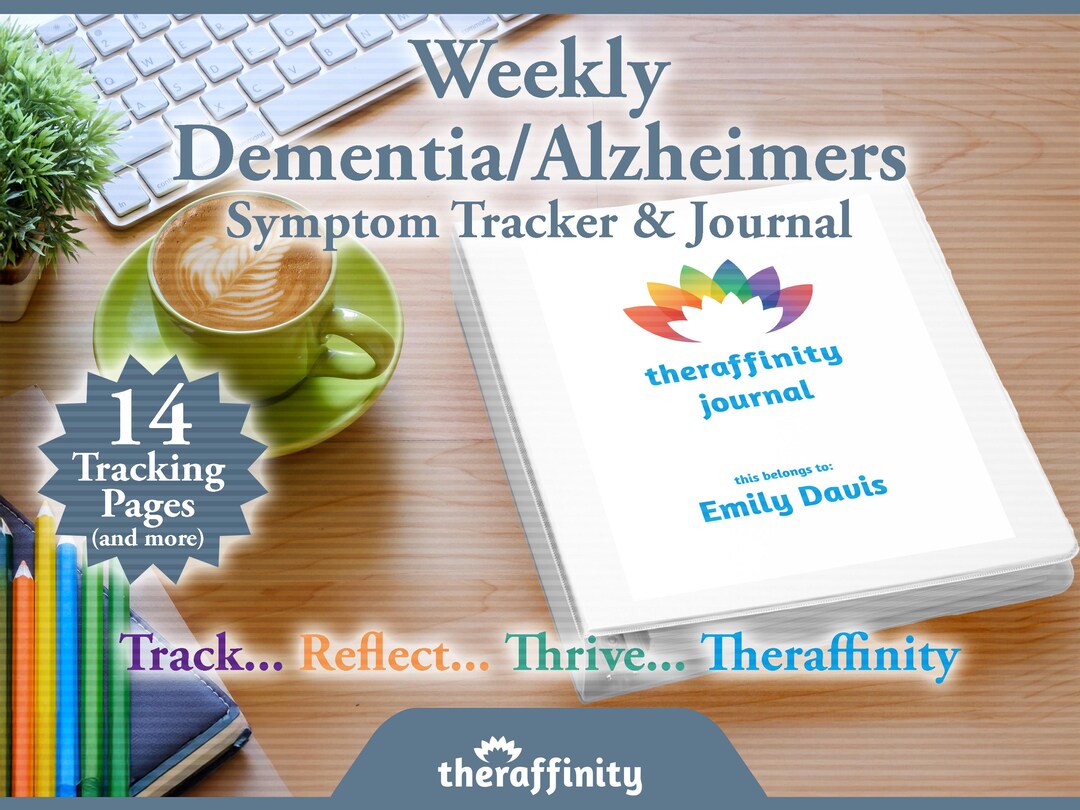 Weekly Dementia Journal for Alzheimers Disease Symptom Tracker