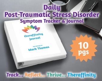 Daily PTSD Symptom Tracker and Journal for C-PTSD Mood Tracker and Complet PTSD Treatment Journal for Post Traumatic Stress Disorder