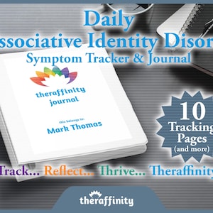 Daily Dissociative Identity Disorder Journal for DID Symptom Tracker for DID Therapy Mood Tracker for Dissociative Identity DID Journal