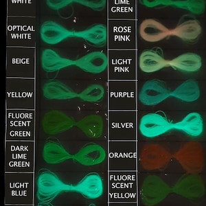 1 x 1000m glow in the dark thread - embroidery / sewing