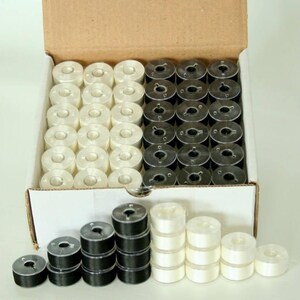 144 x Größe L vorgewickeltes Kunststoff Bobbins Stickgarn für Brother Pr Maschinen
