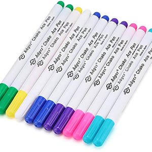 Bargain - 8 x water erasable washable pens / fabric markers - 7 colours