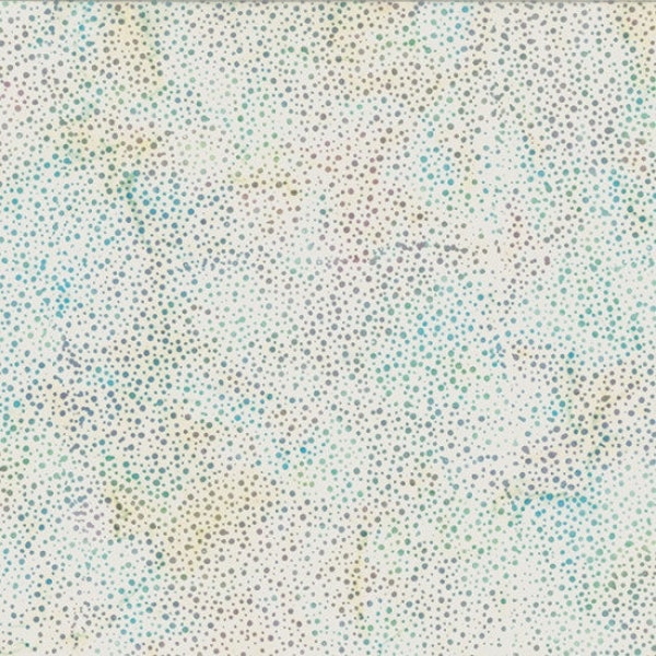 Hoffman Batik Dots - 885-633.1 - Prism - Tiny Turquoise, Purple and Green Dots on Cream