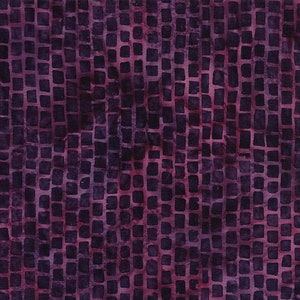 1 yard available - order by the HY - Island Batik Bits and Pieces Collection - 122250490 Grid Purple Blackberry