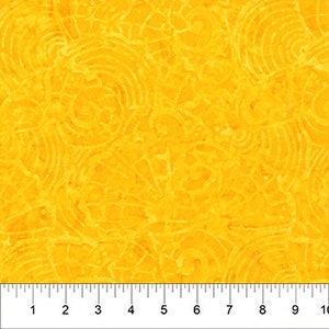 Northcott Banyan Batik - 80805-56 - Island Vibes II Collection - Large Yellow Shells