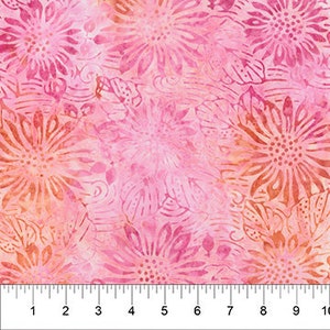 Northcott Banyan Batik - 80804-22 - Island Vibes II Collection - Large Pink Flowers