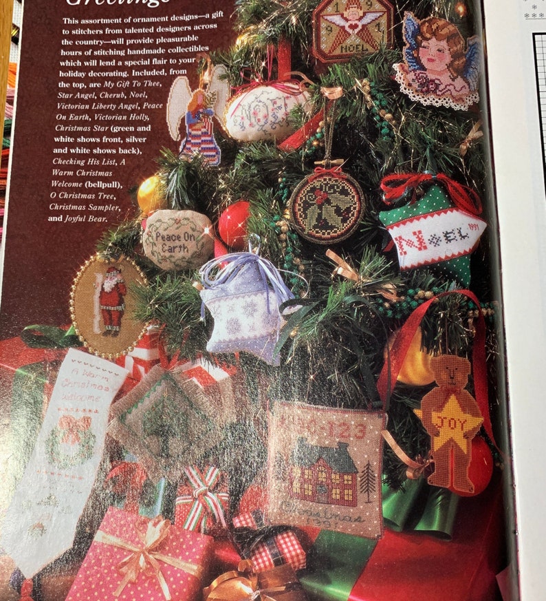 Just Cross Stitch Magazine Dec 1991 OOP Special Christmas Etsy
