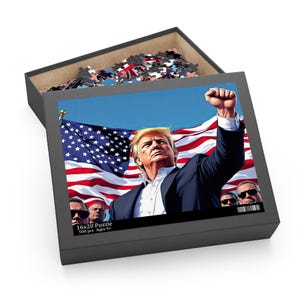 The 47th Vision Puzzle | Patriotic Leadership & USA Flag Art | Bold American Strength Jigsaw Puzzle | FreedomFragments