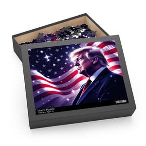 Stars of Freedom Puzzle | Patriotic Presidential Artwork | Radiant American Flag Design | Inspirational Puzzle