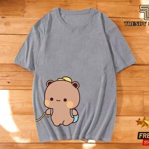 Unisex Carton Graphic Tee | Comfortable & Cute Bear Design | Spring Outing Cotton T-Shirt | Fashionable Funny Casual Tee