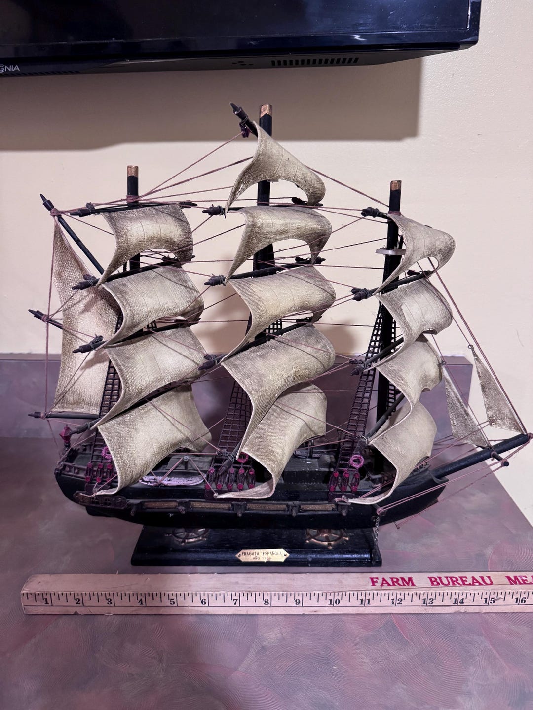 17” Model Ship “fragata Española” 1780 - Etsy