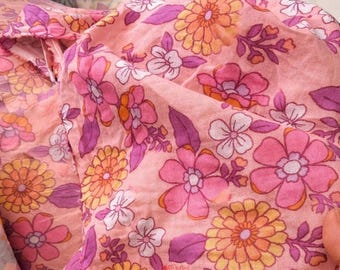 Floraler Baumwollstoff, 100% Baumwolle, Schüttgut aus 100% Baumwolle, weicher, atmungsaktiver Stoff für Kleidung, Baby und Nähprojekte, natürlicher Baumwollstoff