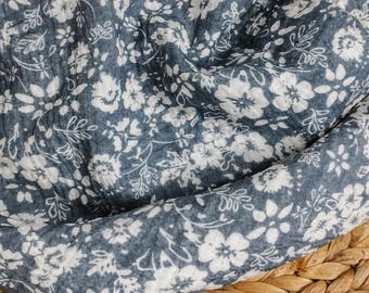 Blauer Musselin-Gewebe, Crinkle-Musselin-Gewebe, weiche Musselin-Schatulle, atmungsaktive Bekleidungstextilie, Nähmaterial