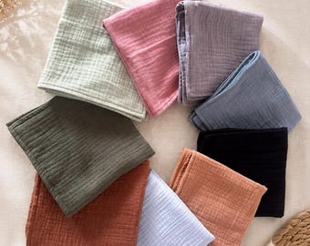 4-laags gaasservetten, set van 10, bruiloftservetten in bulk, vintage geïnspireerde gaasservetten, stoffen servetten in bulk, cadeau, 100% katoenen servetten