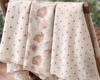 Crinkle Double Gauze Fabric, 100% Cotton Muslin, Soft & Breathable Fabric, Fabric by the Yard, Baby Clothing Soft Fabric