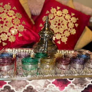 Handmade Moroccan Tea Glasses | Colorful  Tea Cups | Traditional Moroccan Drinkware handcrafted style cups