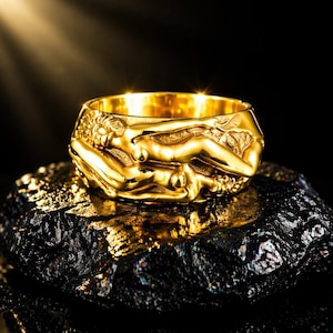 Handgemaakte sterlingzilveren lesbiennering: geoxideerde band voor twee vrouwen, gepersonaliseerde ring als cadeau