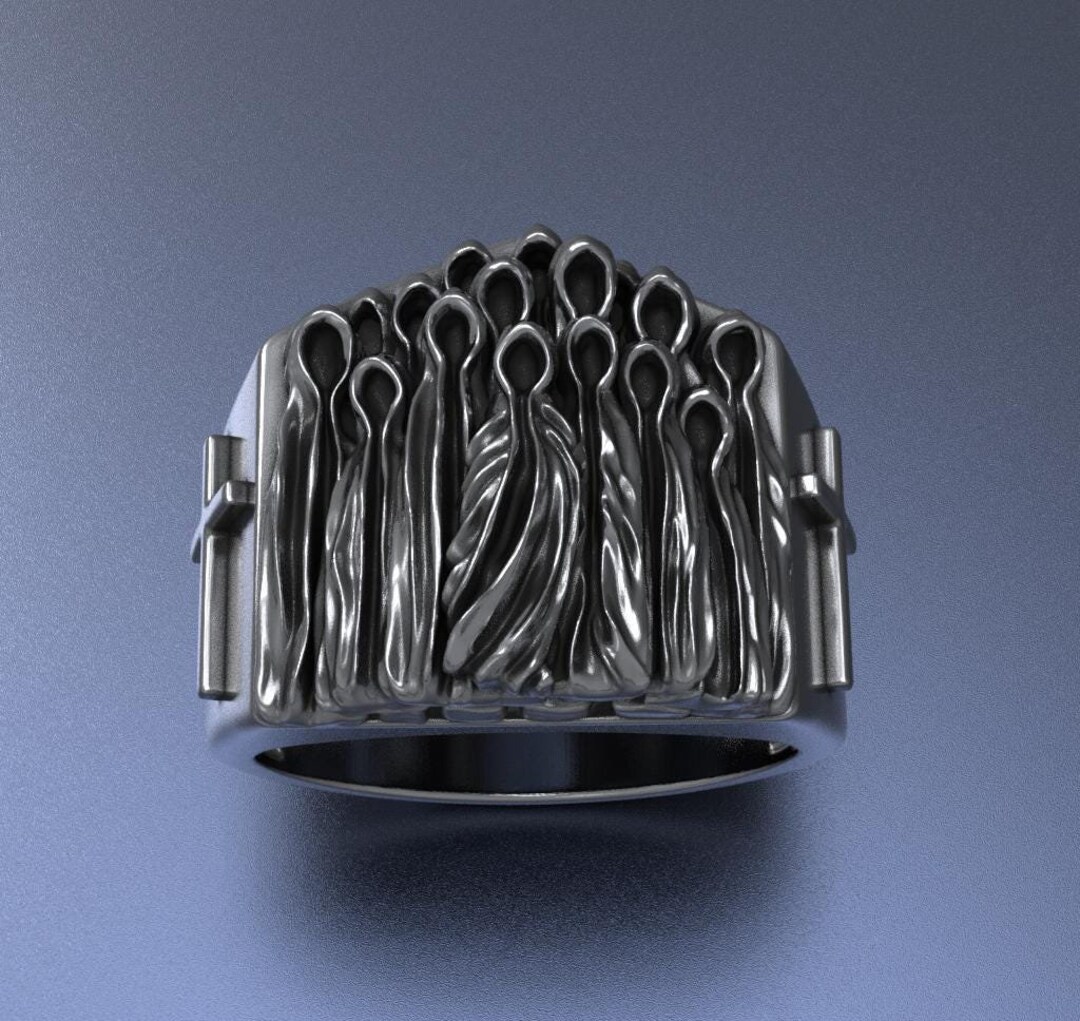 Creepy Ghost Sterling Silver Ring: Gothic Haunted Unisex Jewelry - Etsy