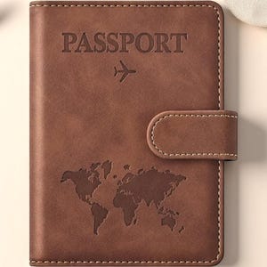 Portapasaporte RFID Eoehro: Cartera de viaje magnética con ranuras para tarjetas y SIM, funda fina para pasaporte para mujeres y hombres