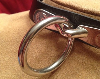 Leather Collar with Ring