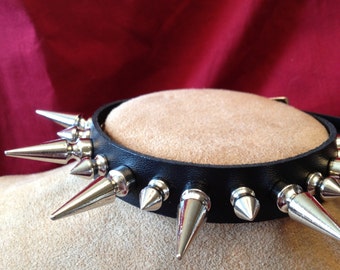 Fully Spiked Bondage Collar with Large and Small Spikes