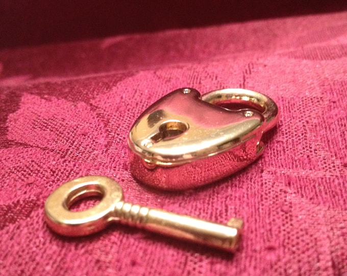 Small Gold Colored  Working Padlock
