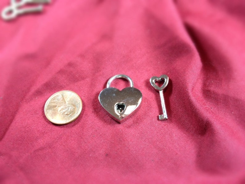 Chain Choker With Small Heart Padlock Etsy