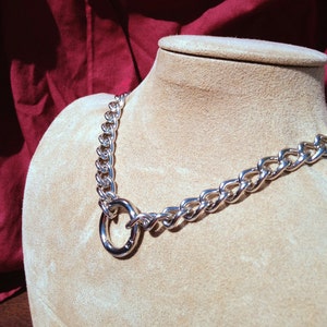 Stainless Steel Chain Necklace Choker with O-Ring Clip