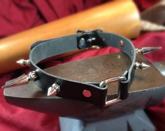 Square-Ring, Spiked Bondage Collar