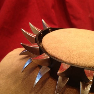 Stunning Double Talon Spiked Collar