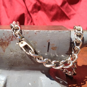 Chain Choker with Small Silver Colored Light-Weight Padlock image 3