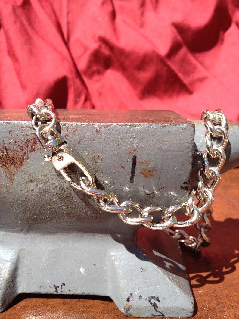 Chain Choker with Small Silver Colored Light-Weight Padlock image 3