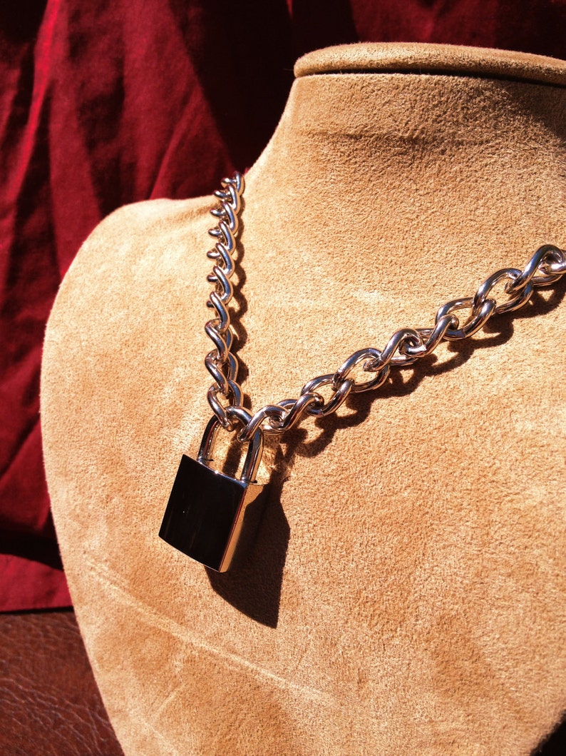 Chain Choker with Square Padlock image 4