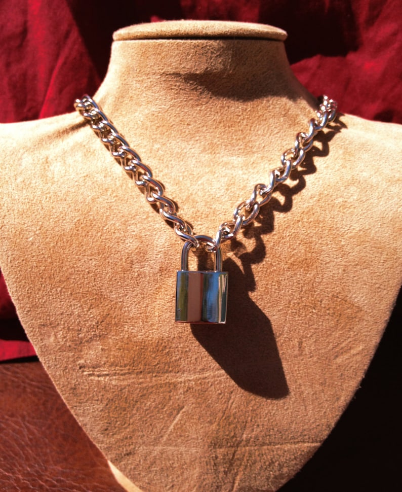 Chain Choker with Square Padlock image 2