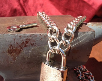 Chain Choker with Square Padlock