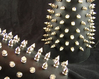 Spiked Leather Arm Guard, Punk Bracer, Heavy Metal Gauntlet, Gothic Ren Faire LARP Armor – Single or Pair, Custom Sizing