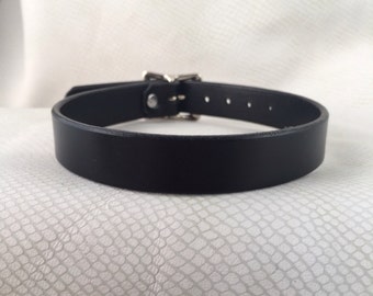 Simple Leather Collar, 5/8" wide real leather