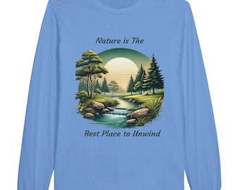 Nature Long Sleeve T-Shirt: Peaceful Forest Graphic Tee