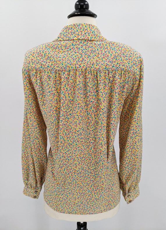 vintage 90s geometric print blouse | 1990s does 4… - image 9