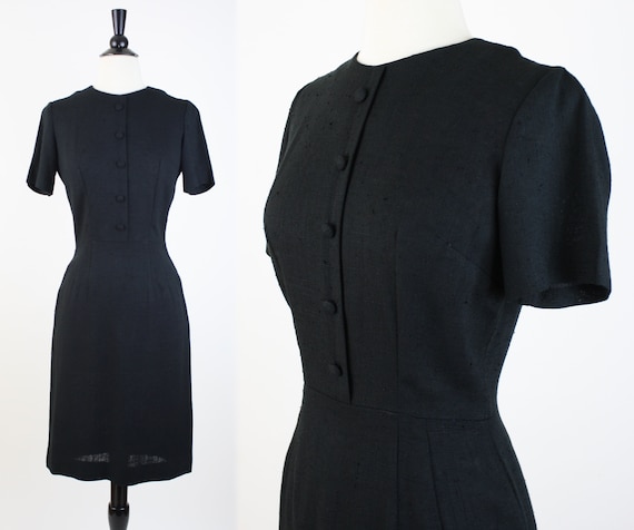 vintage 60s dress | 1960s black cocktail dress ray
